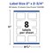 Avery Glossy Clear Rectangle Labels with Sure Feed, 2" x 2.75"